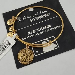 Alex and Ani NY Yankees MLB Goldtone bracelet